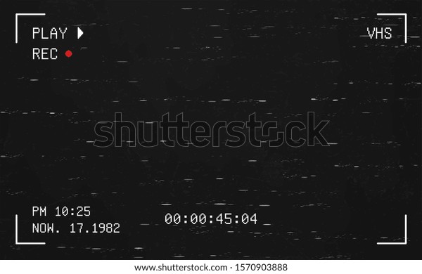 カメラの設定に囲まれた黒い画面に破線とカメラビューファインダー上のエラーコンセプト ベクターイラスト のベクター画像素材 ロイヤリティフリー