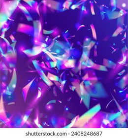 Glitch Confetti. El Fondo Cae. Glamour Art. Blue Retro Glare. Decoración Primaria Metal. Banner de disco. Gelitter de carnaval. Unicornio Foil. Pink Glitch Confetti