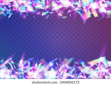 Glitch Confetti. Kaleidoscope Background. Pink Metal Sparkles. Shiny Festival Template. Fantasy Art. Blur Burst. Falling Effect. Flying Foil. Blue Glitch Confetti