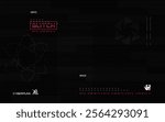 Glitch cyberpunk. Future technology composition. Cyberspace minimal design. Abstract sci-fi concept. Computer banner template. Digital data system. Geometric elements. Vector illustration.