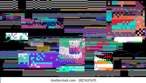 Glitch Datamoshing Camera Effect Retro Vhs Stock Vector (Royalty Free ...