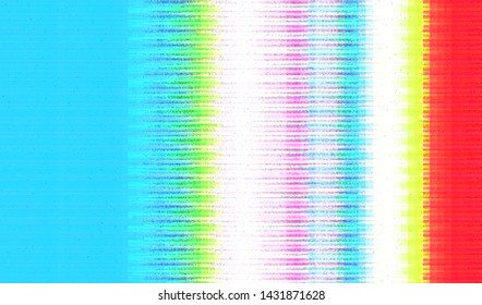 Glitch digital color pixel noise. VHS corrupted signal. Background of the damaged error television image. Vector illustration.