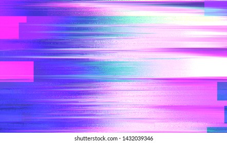 Glitch digital color pixel noise. Background of the damaged error television image. Vector illustration.