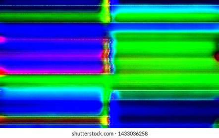 Glitch digital color pixel noise. VHS corrupted signal. Background of the damaged error television image. Vector illustration.
