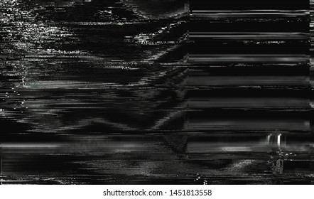 Glitch digital color pixel noise. VHS corrupted signal. Background of the damaged error television image. Vector illustration.