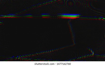 Glitch digital color pixel noise. VHS corrupted signal. Background of the damaged error television image. Vector illustration.
