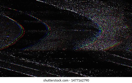 Glitch digital color pixel noise. VHS corrupted signal. Background of the damaged error television image. Vector illustration.