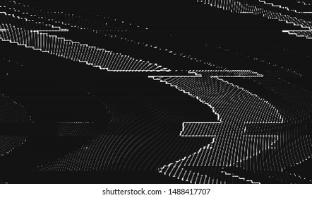 Glitch digital color pixel noise. VHS corrupted signal. Background of the damaged error television image. Vector illustration.