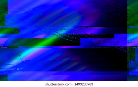 Glitch digital color pixel noise. VHS corrupted signal. Background of the damaged error television image. Vector illustration.