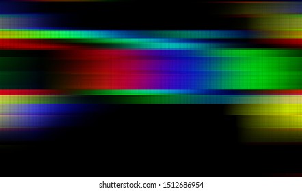 Glitch digital color pixel noise. VHS corrupted signal. Background of the damaged error television image. Vector illustration.