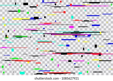 Glitch digital noise texture technology. Television monitor crash. TV signal chaos.