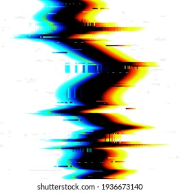 Digital distortion loading bar glitch background Vector Image