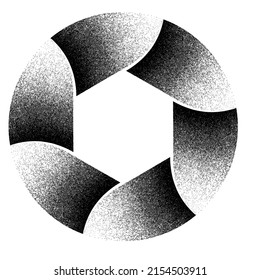 Glitch distorsionó al tirador de cámaras . Diseño de arte mínimo. Logo destruido por ruido. Formas de error de defecto de moda . Marco brillante .Efecto roto .Grunge texturado. Efecto con problemas .vector 