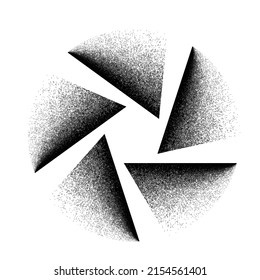 Glitch distorsionó al tirador de cámaras . Diseño de arte mínimo. Logo destruido por ruido. Formas de error de defecto de moda . Marco brillante .Efecto roto .Grunge texturado. Efecto con problemas .vector 