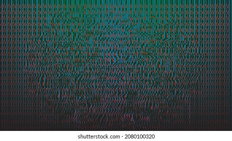 Glitch distorted geometric background . Modern art design . Noise destroyed glitched poster . Trendy defect error background with speed arrows . Glitched artwork  .Broken effect .vector 