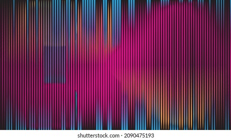 Fondo geométrico distorsionado de brillo . Diseño de arte moderno. Afiche con brillo de ruido destruido. Fondo de error de defecto de moda con líneas de velocidad . Dibujo brillante .Efecto roto .vector 