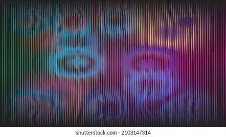 Glitch distorted geometric background . Modern art design . Noise destroyed glitched poster . Trendy defect error background with speed lines . Glitched artwork  .Psyhodelic effect .vector 
