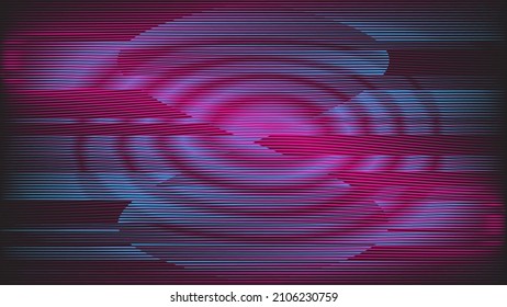 Glitch distorted geometric background . Modern art design . Noise destroyed glitched poster . Trendy defect error background with speed arrows . Glitched artwork  .Broken effect .vector 