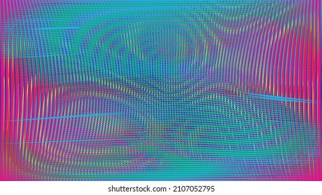 Glitzverzerrter geometrischer Hintergrund . Modernes Kunstdesign. Das Geräusch zerstörte glitzerndes Poster. Trendy Error Hintergrund mit Geschwindigkeitslinien . Glitzte Kunstwerke .Psychotherapeutischer Effekt .Vektorgrafik 