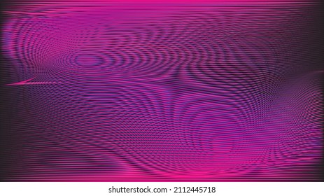 Glitzverzerrter geometrischer Hintergrund . Modernes Kunstdesign. Das Geräusch zerstörte glitzerndes Poster. Trendy defehler Hintergrund mit Geschwindigkeitslinien .Glitch-Effekt .Vektorgrafik 