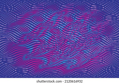 Glitch distorted geometric background . Modern art design . Noise destroyed glitched poster . Trendy defect error background with speed arrows . Glitched artwork  .Broken effect .vector 