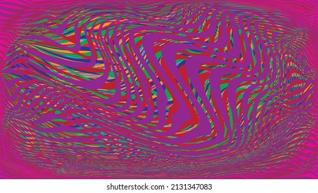 Glitch distorted geometric background . Modern art design . Noise destroyed glitched poster . Trendy defect error background with speed lines . Glitched artwork  .Hologram effect .vector 