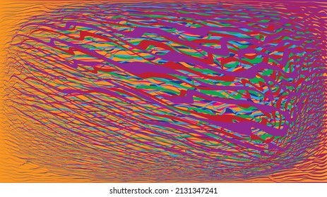 Glitzverzerrter geometrischer Hintergrund . Modernes Kunstdesign. Das Geräusch zerstörte glitzerndes Poster. Trendy Error Hintergrund mit Geschwindigkeitslinien . Glitzte Kunstwerke .Hologramm-Effekt.Vektorgrafik 