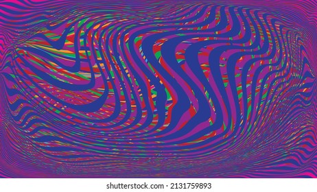 Glitch distorted geometric background . Modern art design . Noise destroyed glitched poster . Trendy defect error background with speed lines . Glitched artwork  .Hologram effect .vector 