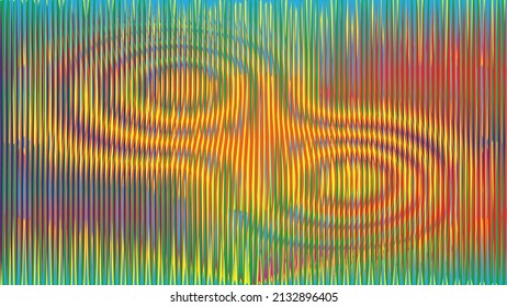 Glitch distorted geometric background . Modern art design . Noise destroyed glitched poster . Trendy defect error background with speed lines . Glitched artwork  .Hologram effect .vector 