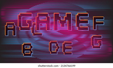 Glitzverzerrter geometrischer Hintergrund . Modernes Kunstdesign. Das Geräusch zerstörte glitzerndes Poster. Trendy Error Hintergrund mit Geschwindigkeitslinien . Glitzte Kunstwerke .Hologramm-Effekt.Vektorgrafik 