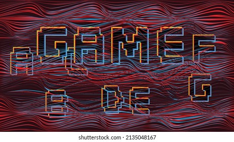 Glitch distorted geometric background . Modern art design . Noise destroyed glitched poster . Trendy defect error background with speed lines . Glitched artwork  .Hologram effect .vector 