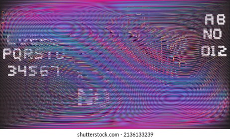 Glitzverzerrter geometrischer Hintergrund . Modernes Kunstdesign. Das Geräusch zerstörte glitzerndes Poster. Trendy Error Hintergrund mit Geschwindigkeitslinien . Glitzte Kunstwerke .Hologramm-Effekt.Vektorgrafik 