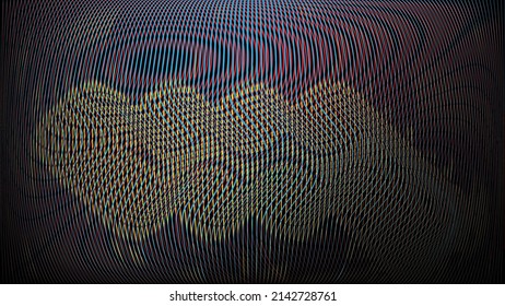 Glitch distorted geometric background . Modern art design . Noise destroyed glitched poster . Trendy defect error background with speed lines . Glitched artwork  .Hologram effect .vector 