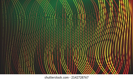 Fondo geométrico distorsionado de brillo . Diseño de arte moderno. Afiche con brillo de ruido destruido. Fondo de error de defecto de moda con líneas de velocidad . Dibujo brillante .Holograma efecto .vector 