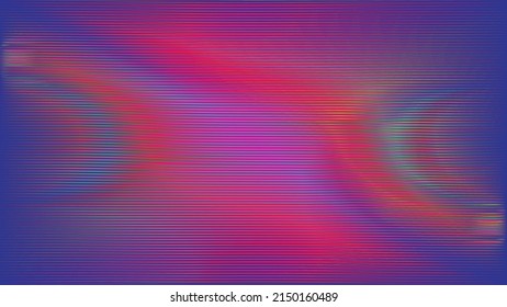 Fondo geométrico distorsionado de brillo . Diseño de arte moderno. Afiche con brillo de ruido destruido. Fondo de error de defecto de moda con flechas de velocidad . Dibujo brillante .Efecto roto .vector 