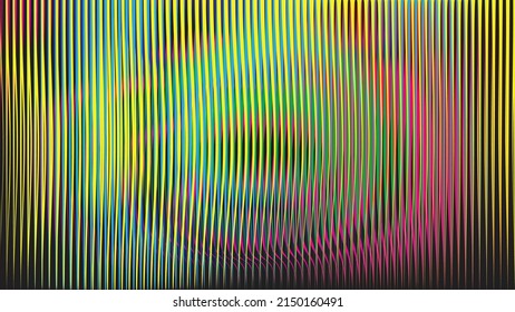 Fondo geométrico distorsionado de brillo . Diseño de arte moderno. Afiche con brillo de ruido destruido. Fondo de error de defecto de moda con flechas de velocidad . Dibujo brillante .Efecto roto .vector 