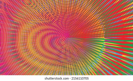 Glitch distorted geometric background . Modern art design . Noise destroyed glitched poster . Trendy defect error background with speed lines . Glitched artwork  .Hologram effect .vector 