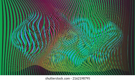 Glitch distorted geometric background . Modern art design . Noise destroyed glitched poster . Trendy defect error background with speed lines  .Glitch effect .vector 