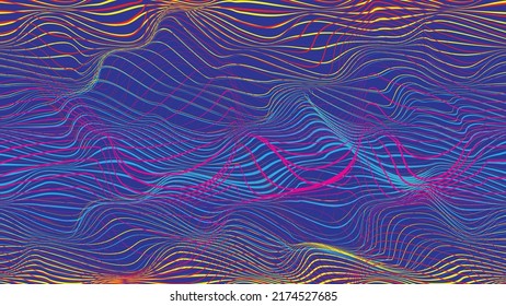 Fondo geométrico distorsionado de brillo . Diseño de arte moderno. Efecto tachado. Fondo de error de defecto de moda con líneas . Dibujo brillante .Efecto roto .vector 