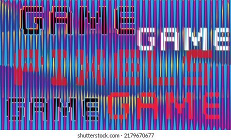 Glitch distorted geometric background . Modern art design . Noise destroyed glitched poster . Trendy defect error background with speed arrows . Glitched artwork  .Broken effect .vector 