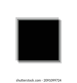 Glitch distorted geometric shape . Blurred square .Minimal art design . Noise destroyed logo . Trendy defect error shapes . Glitched frame .Broken effect .vector 