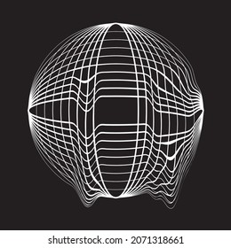 Glitch verzerrte geometrische Form . Minimales Kunstdesign . Rauschen zerstört Kreis Logo. Trendy Defaultformen . Glitter Rahmen .Broken-Effekt .Vektorgrafik 