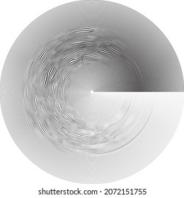 Glitch distorted geometric shape . Minimal art design . Noise destroyed circle logo . Trendy defect error shapes . Glitched frame .Broken effect .vector 