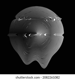 Glitch distorted geometric shape . Minimal art design . Destroyed melting logo . Trendy defect error shapes . Glitched design element .Broken effect .vector 