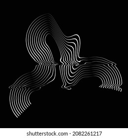 Glitch distorted geometric shape . Minimal art design . Destroyed melting logo . Trendy defect error shapes . Glitched design element .Broken effect .vector 