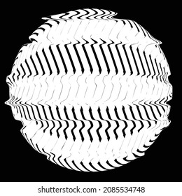 Glitch distorted geometric shape . Minimal art design . Destroyed melting logo . Trendy defect error shapes . Glitched design element .Broken effect .vector 