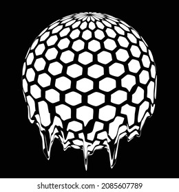 Glitch distorted geometric shape . Minimal art design . Destroyed melting logo . Trendy defect error shapes . Glitched design element .Broken effect .vector 