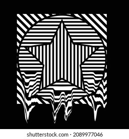 Glitch distorted geometric shape . Minimal art design . Destroyed melting logo . Trendy defect error shapes . Glitched design element .Broken effect .vector 