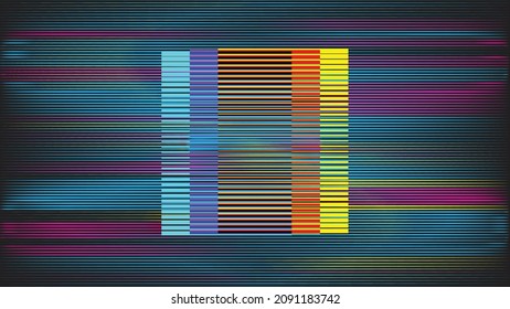 Glitch distorted geometric shape . Minimal art design . Noise destroyed square
 logo . Trendy defect error shapes . Glitched frame .Broken effect .vector 