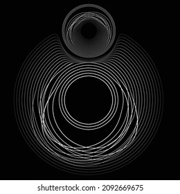 Glitch distorted geometric shape . Minimal art design . Destroyed melting logo . Trendy defect error shapes . Glitched design element .Broken effect .vector 